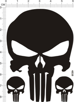 Up to model Skull skull head (Punisher) details sign metal stickers (4036)