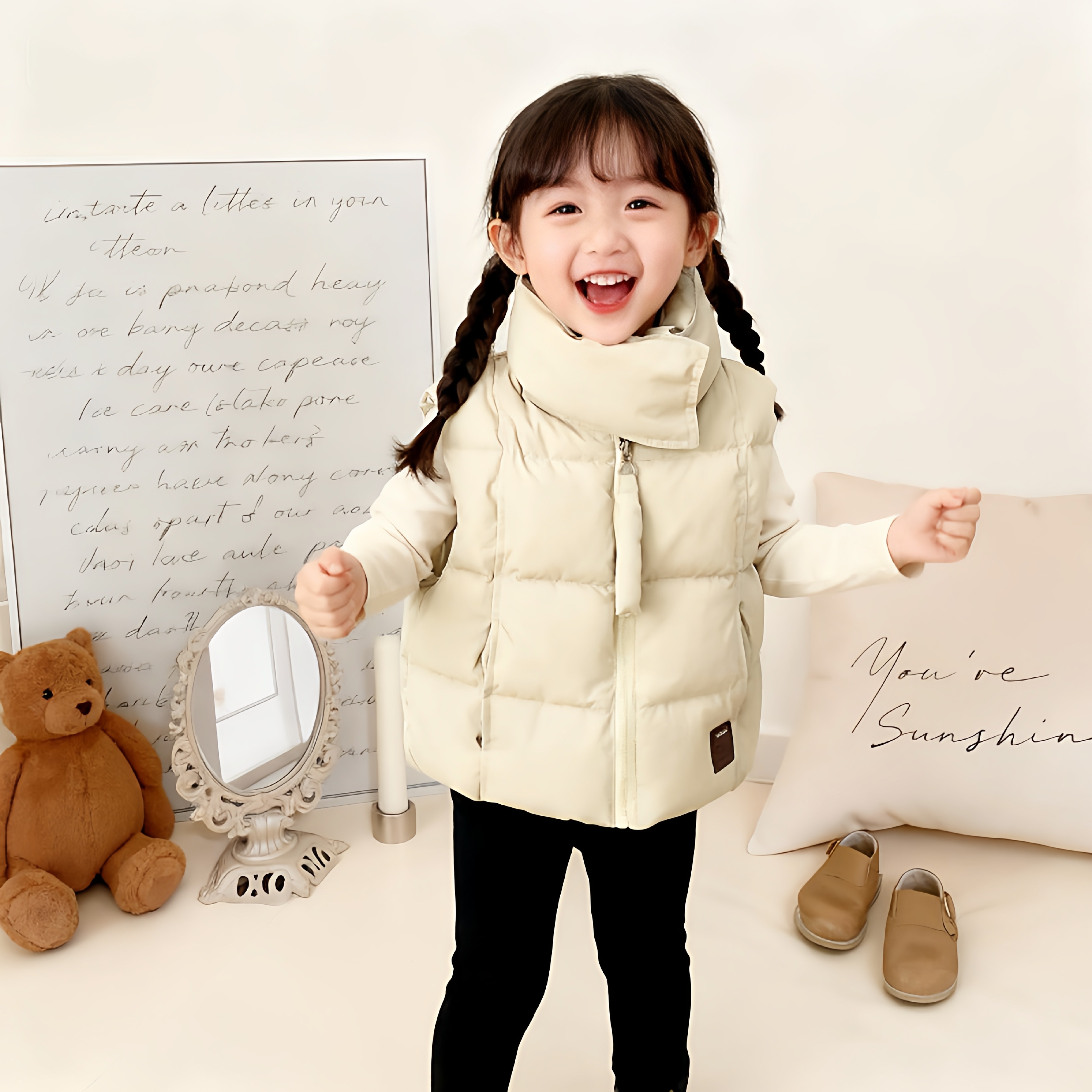 2025新款儿童秋冬装外套背心女童中大童洋气外套坎肩秋冬百搭马甲,淘宝优惠券,粉丝福利购,淘宝优惠卷