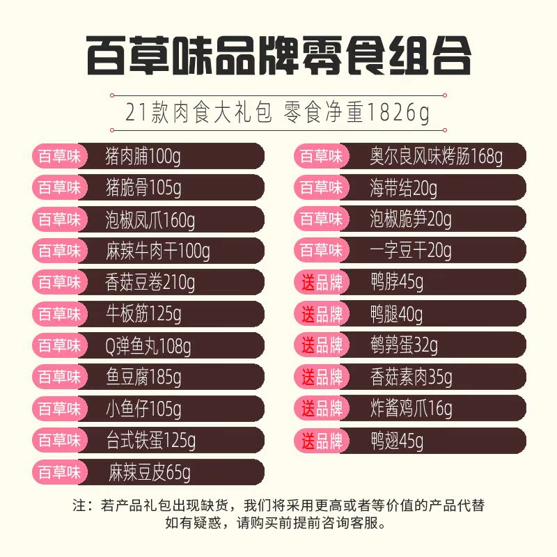 百草味零食大礼包组合一整箱充饥夜宵麻辣卤味休闲食品小吃送女生 百草味零食大礼包组合一整箱充饥夜宵麻辣卤味休闲食品小吃送女生