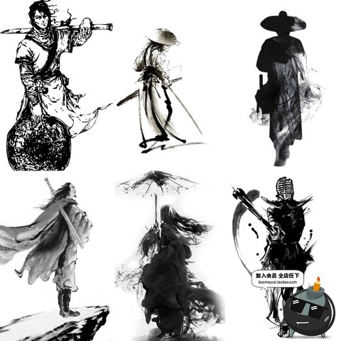 剑客背着剑背影头像,一个人背剑的背影图片,古风剑客背影图片_大山谷图库