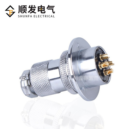 原装连接器 航空插头 GX30-4P（4芯）DF30-4T 法兰盘 30M插头插座 - 图1