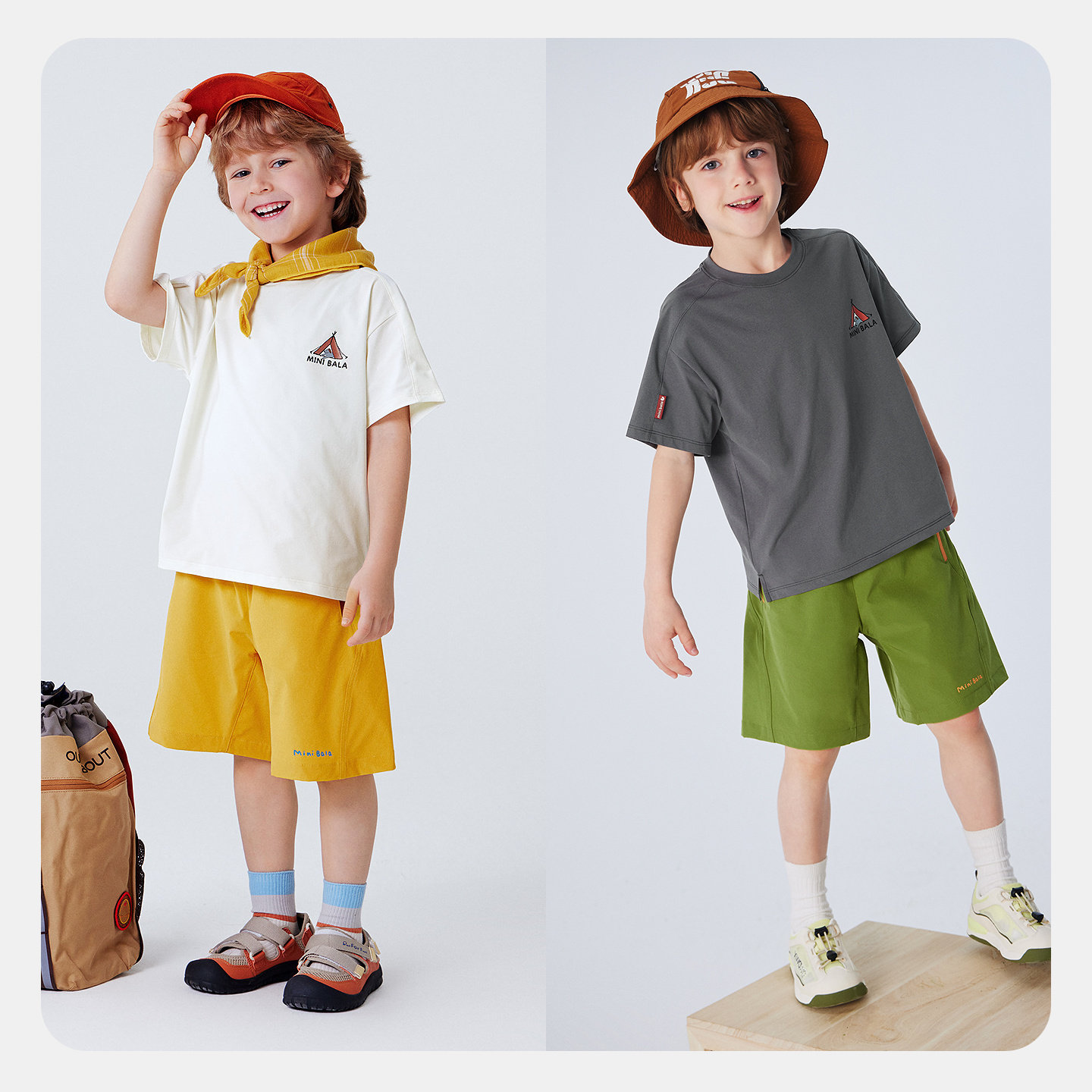 【棉感速干】迷你巴拉巴拉男女童套装儿童短袖短裤透气户外2026夏