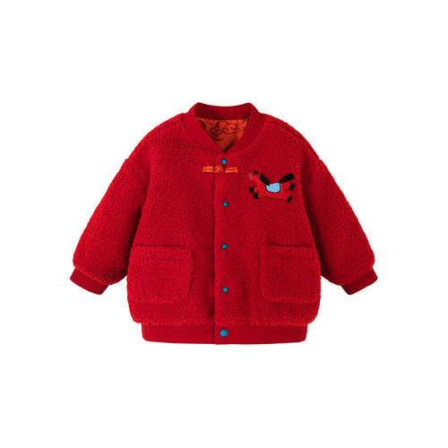 迷你巴拉男女童外套马年新中式儿童保暖毛绒外衣2025新年拜年服冬 - 图3