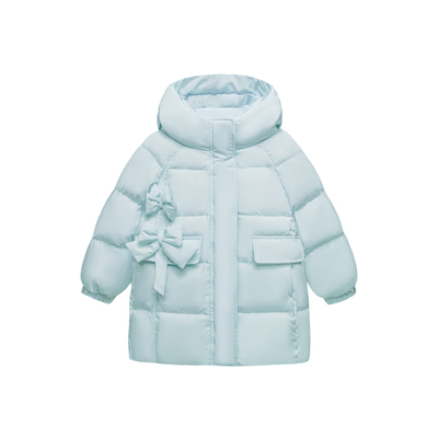迷你巴拉巴拉女童羽绒服冬季新款连帽中长款宝宝保暖洋气羽绒外套