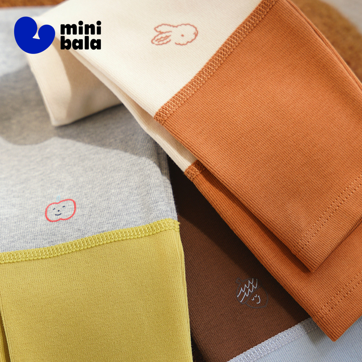 迷你巴拉巴拉女童裤子2025秋新品儿童甜美宝宝柔软修身打底裤