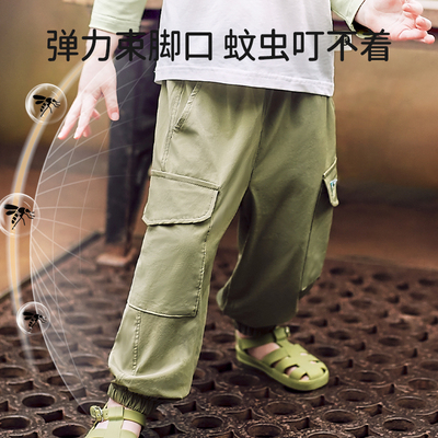 儿童夏薄款休闲工装裤凉感长裤
