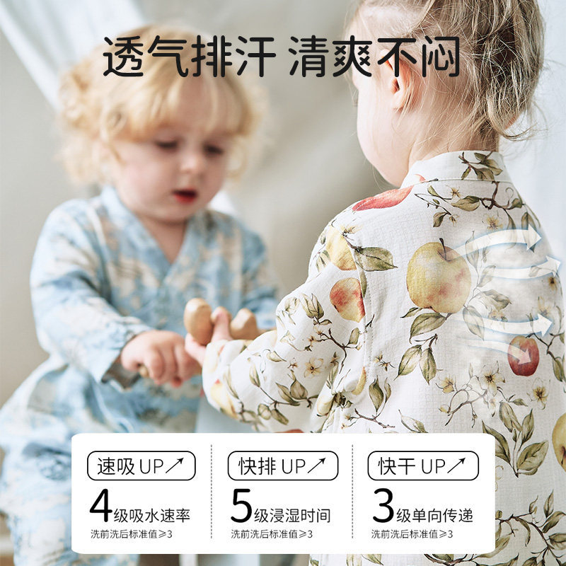 欧孕婴儿衣服夏季薄款竹棉纱布和尚服男女宝宝连体衣透气哈衣爬服