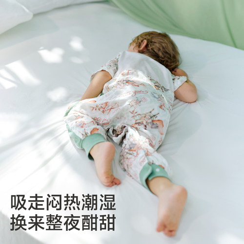 【李佳琦直播间】欧孕婴儿睡袋春夏薄款凉感儿童宝宝纱布分腿四季 - 图1