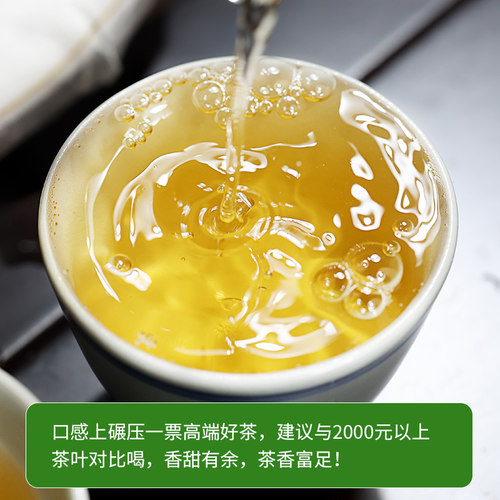 2021年古树普洱茶春茶500年以上古茶陈静号 茶叶头春茶代表作357g - 图3