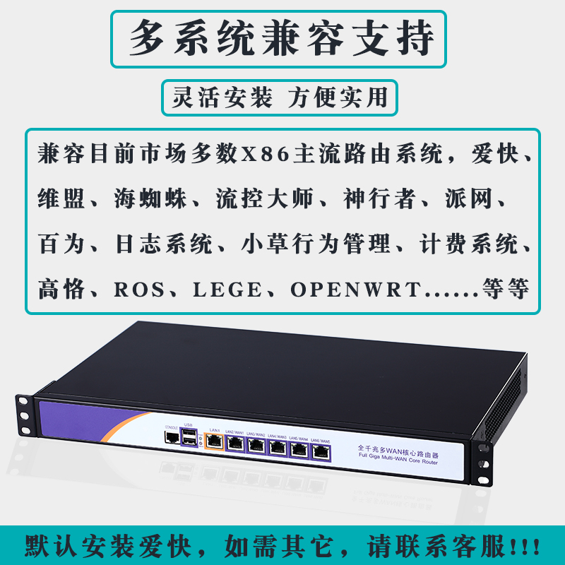 3865 1900 I3 I5软路由器整机多WAN口宽带叠加企业工控机爱快维盟海蜘蛛派网神行者小区工作室出租房-图1