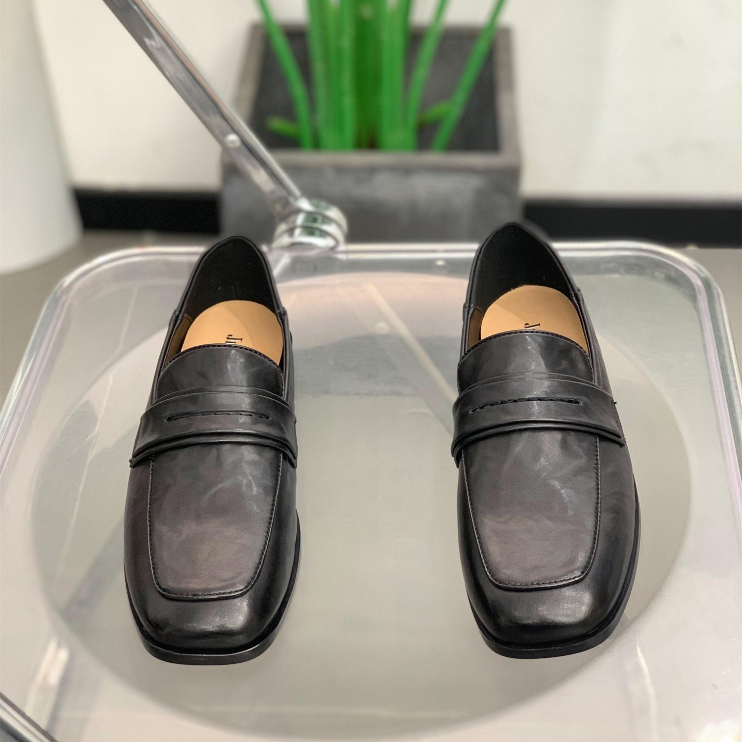 时尚休闲百搭方头乐福鞋女2026春季新款轻便一脚蹬舒适平底单鞋,淘宝优惠券,粉丝福利购,淘宝优惠卷