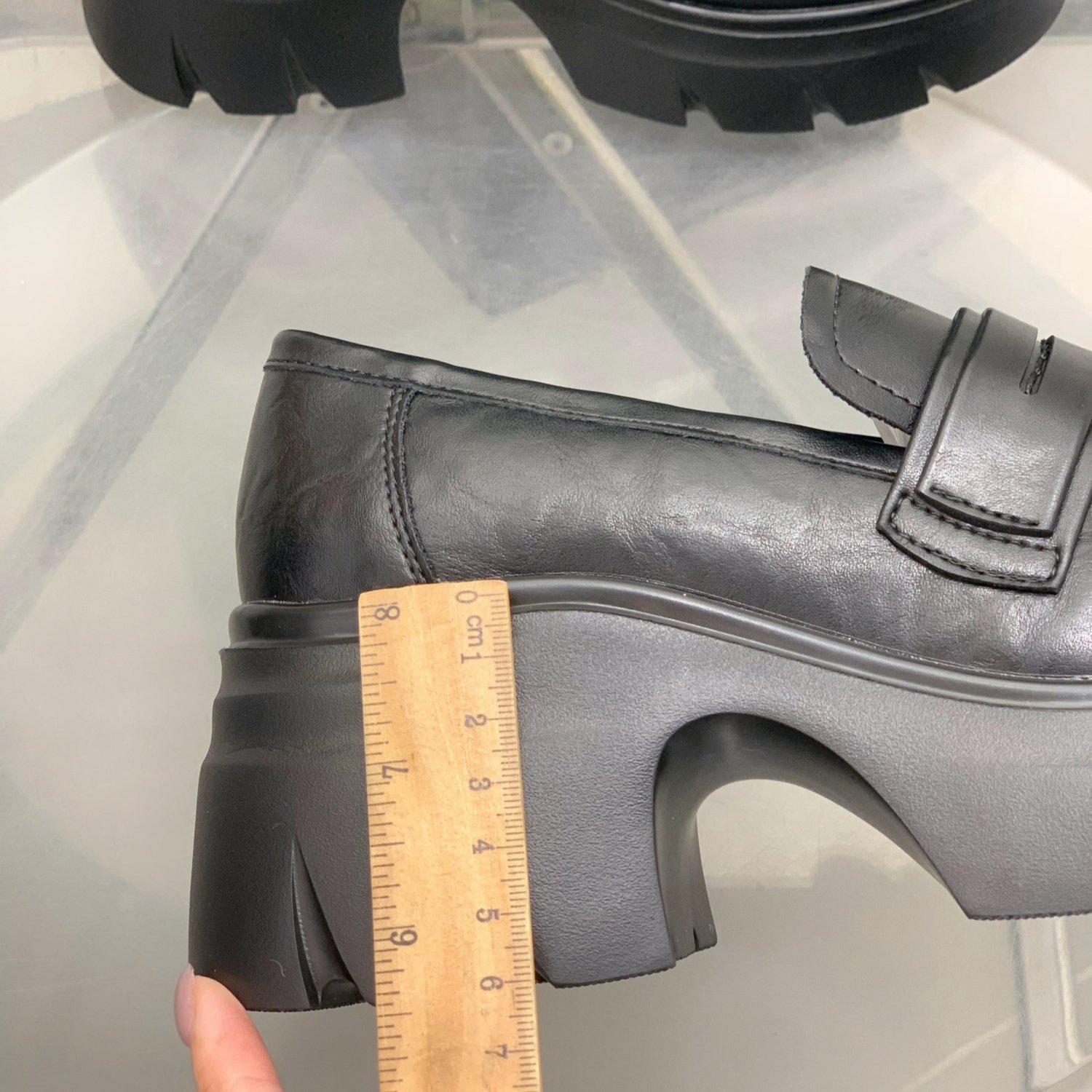 厚底乐福鞋女2026春季新款黑色英伦风一脚蹬单鞋小个子增高小皮鞋,淘宝优惠券,粉丝福利购,淘宝优惠卷