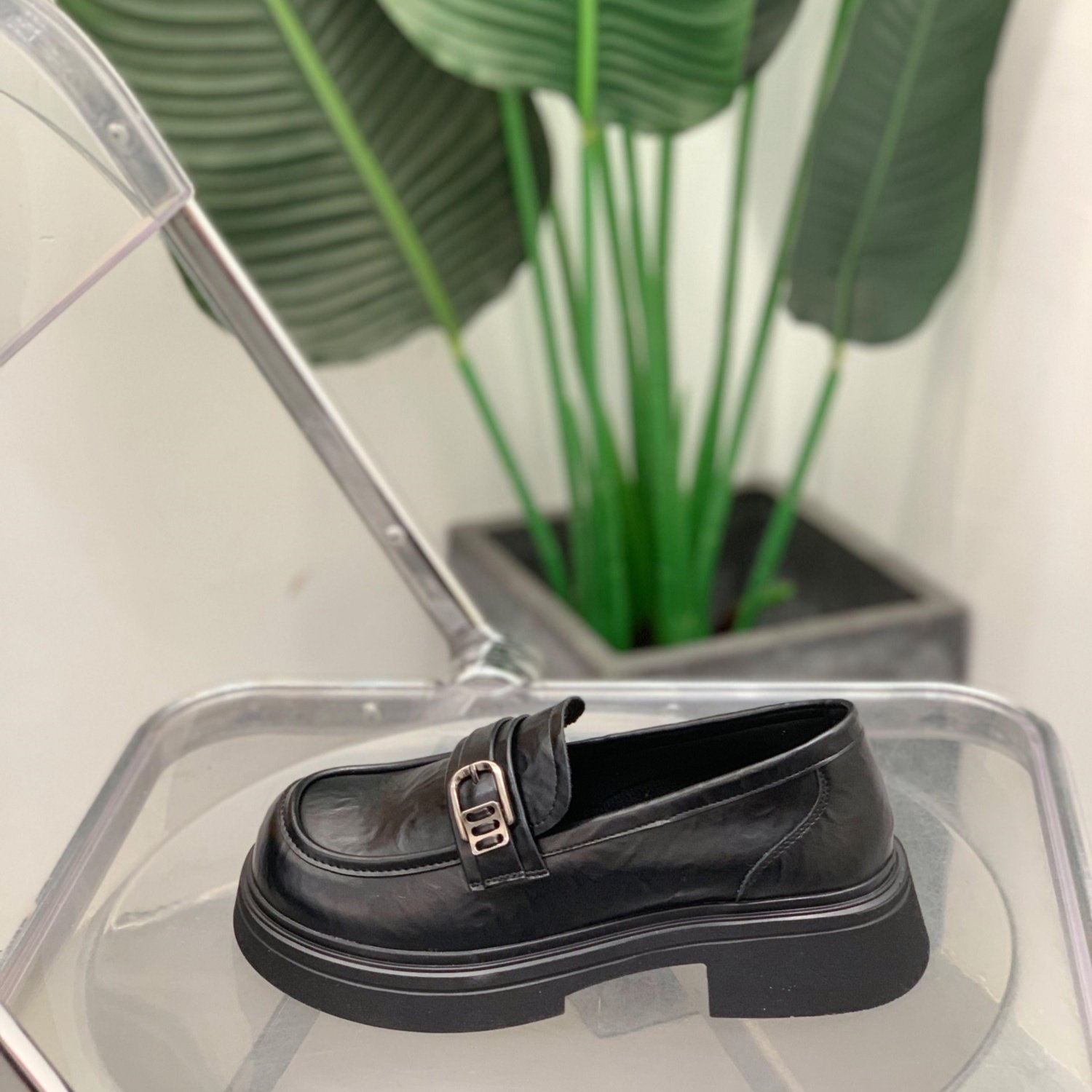 英伦风黑色小皮鞋女2026年春季新款一脚蹬乐福鞋百搭时尚休闲单鞋,淘宝优惠券,粉丝福利购,淘宝优惠卷