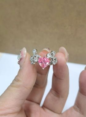 爱神降临特色ins风施家华子爱心戒指