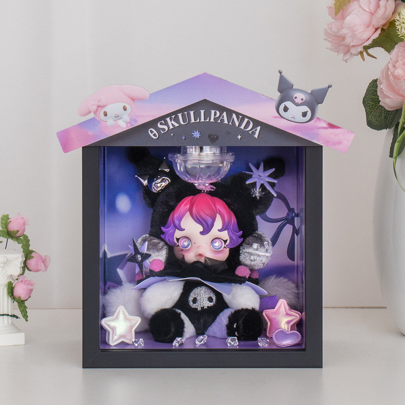 适用泡泡玛特SKULLPANDA美乐蒂酷洛米毛绒公仔挂件收纳场景展示盒,淘宝优惠券,粉丝福利购,淘宝优惠卷