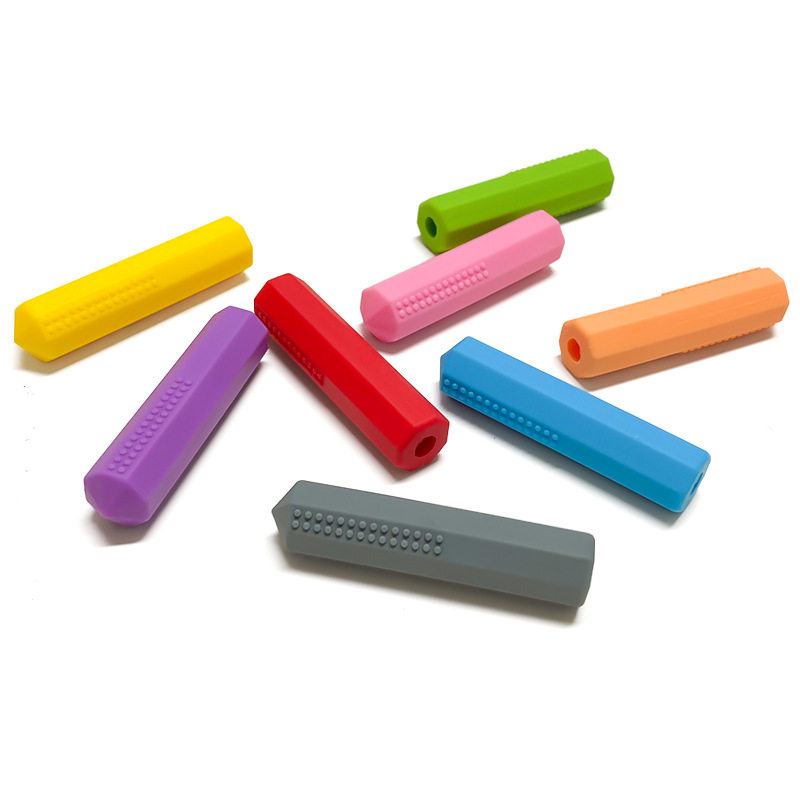 八边形宝石硅胶牙胶婴儿咀嚼铅笔帽磨牙棒儿童笔套头玩具咬胶,淘宝优惠券,粉丝福利购,淘宝优惠卷