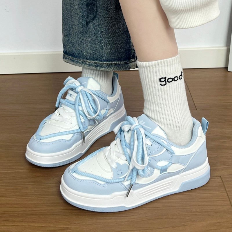 回力高颜值海盐蓝厚底小白鞋女2026春季新款板鞋面包鞋时尚休闲鞋,淘宝优惠券,粉丝福利购,淘宝优惠卷