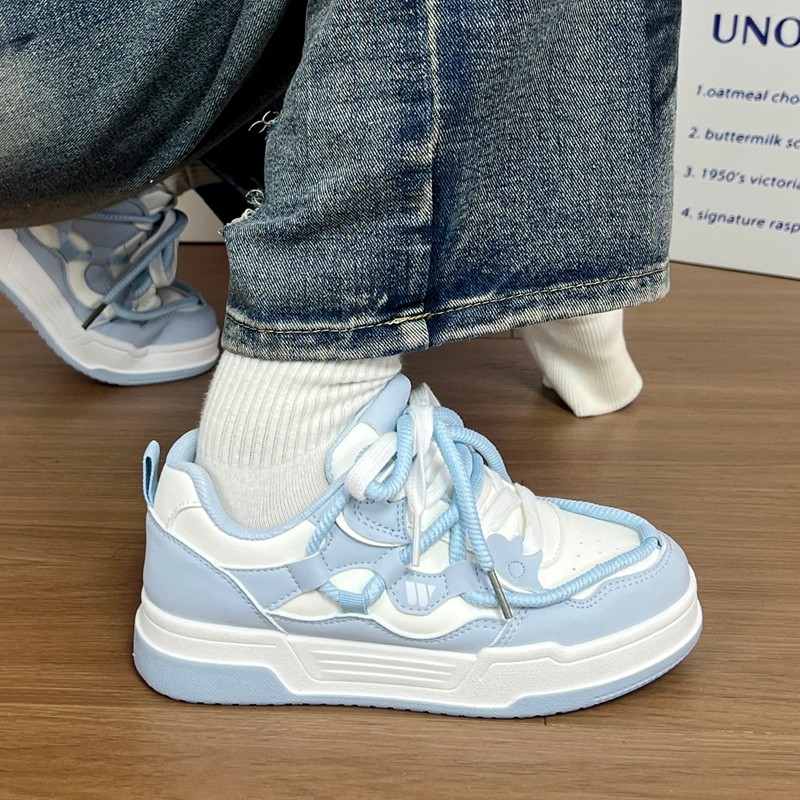 回力高颜值海盐蓝厚底小白鞋女2026春季新款板鞋面包鞋时尚休闲鞋,淘宝优惠券,粉丝福利购,淘宝优惠卷