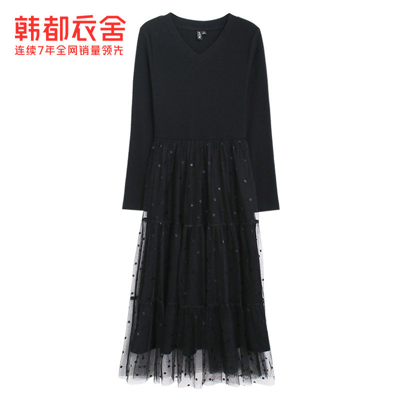 韩都衣舍2020新款超仙赫本风连衣裙 韩都衣舍秀衣莲连衣裙