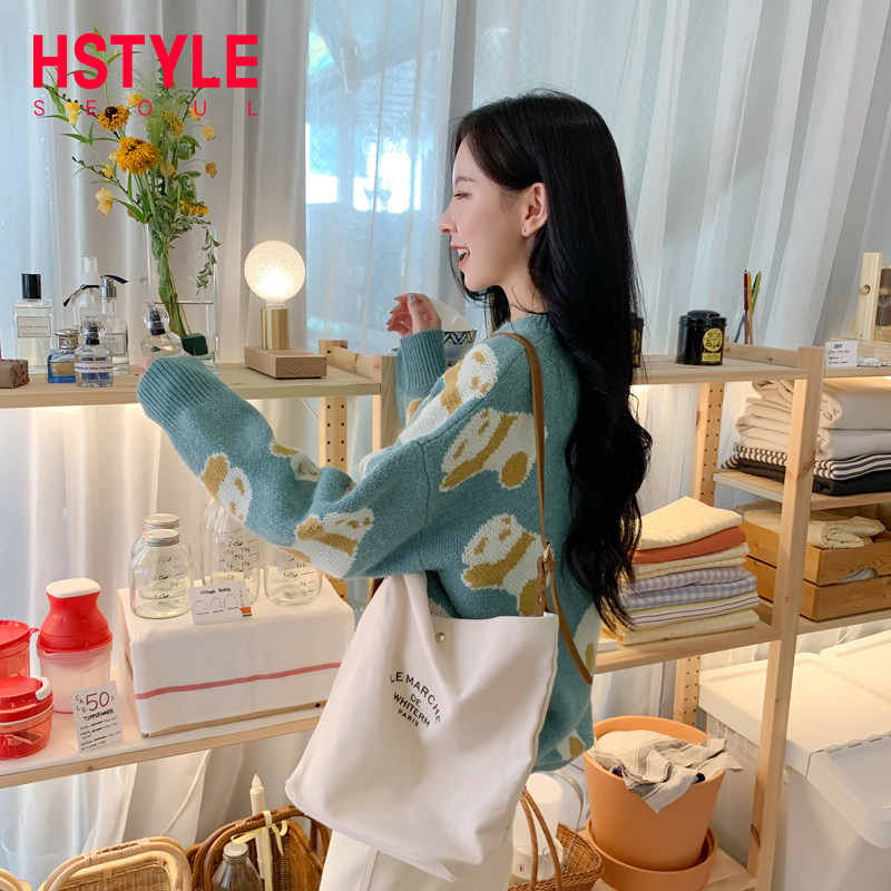 韩都衣舍2020秋装新款韩版学生毛衣 韩都衣舍秀衣莲连衣裙