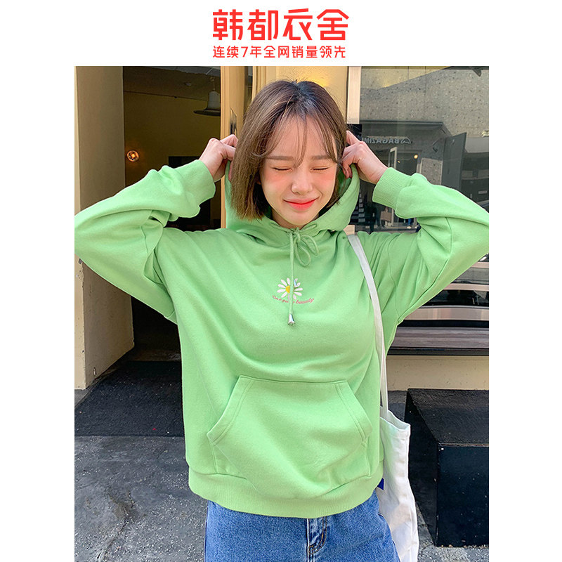 韩都衣舍2020韩版女秋新款宽松卫衣 韩都衣舍秀衣莲卫衣/绒衫