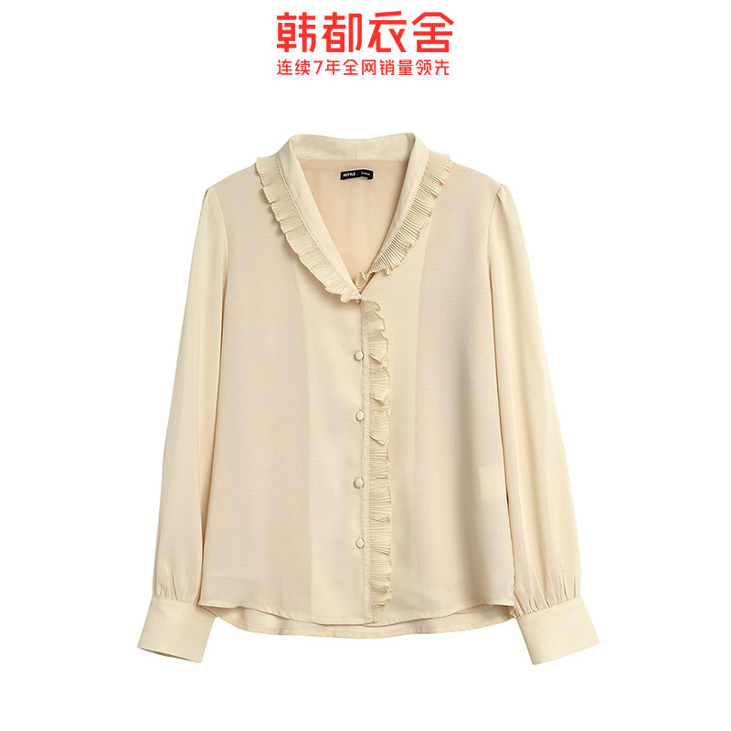  韩都衣舍秀衣莲衬衫