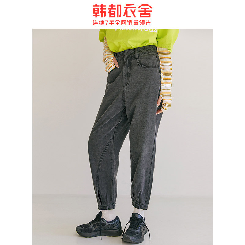 韩都衣舍2020新款秋女宽松蒖牛仔裤 韩都衣舍秀衣莲牛仔裤