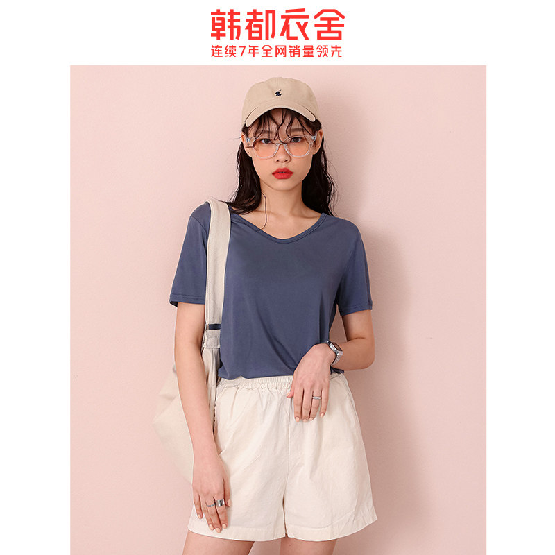  韩都衣舍秀衣莲T恤
