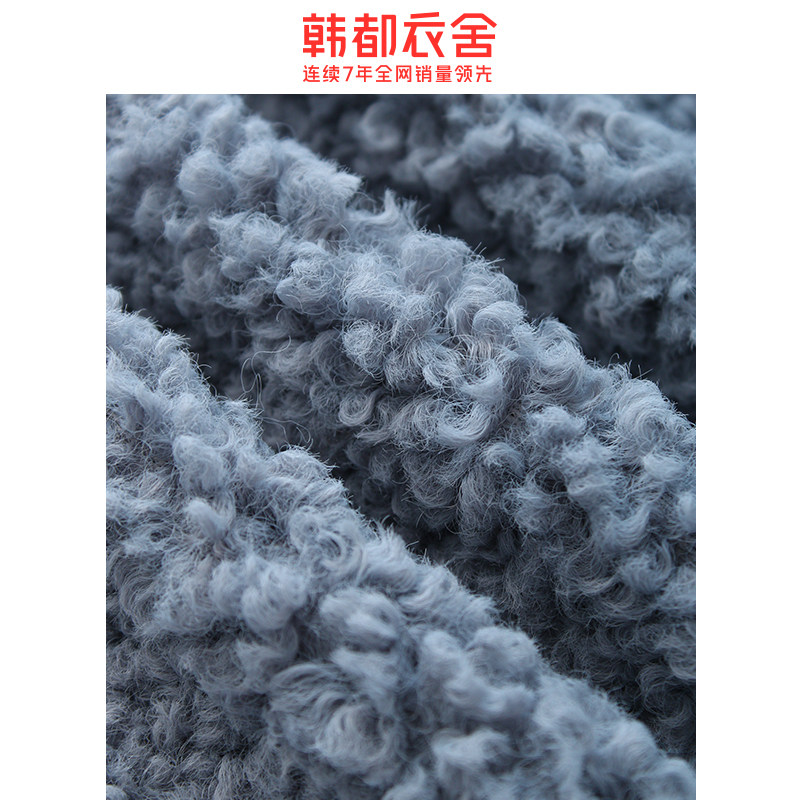 韩都衣舍2020冬装新款韩版纯色仿璎 韩都衣舍秀衣莲棉衣/棉服