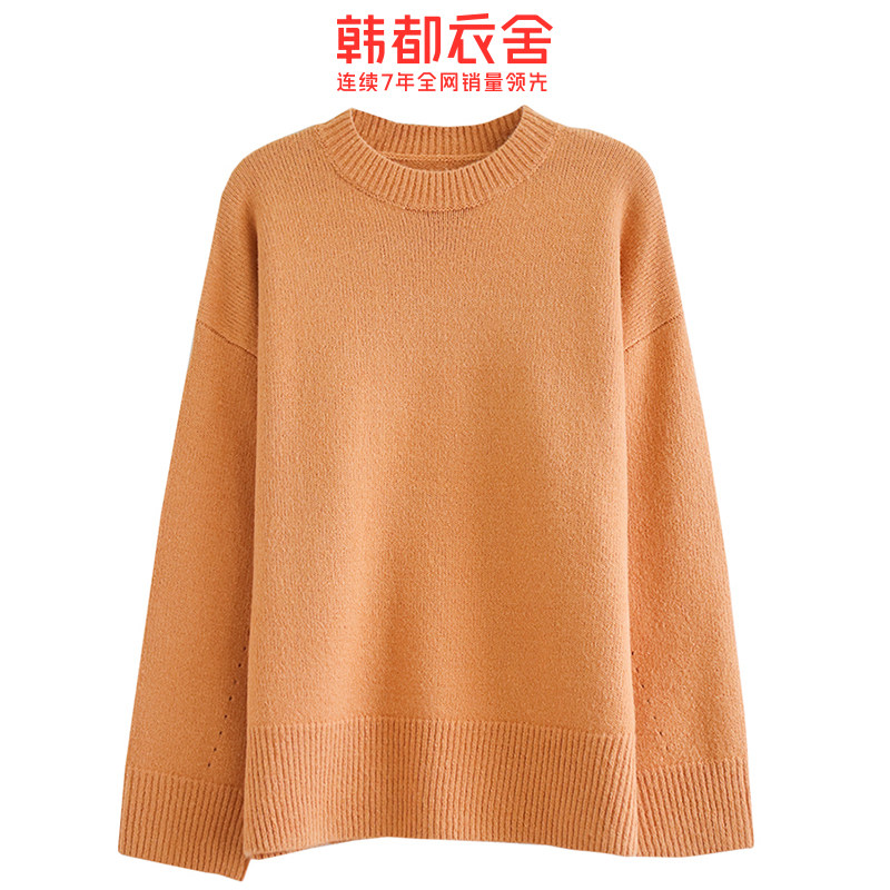  韩都衣舍秀衣莲毛针织衫
