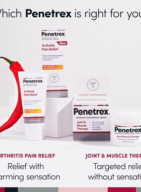 美国直邮 Penetrex 增温乳霜维生素B6和MSM缓解与关节炎背痛扭伤