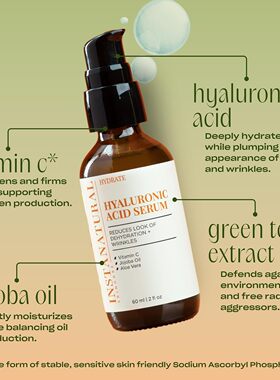美国直邮InstaNatural Hyaluronic Acid Serum面部透明质酸精华液