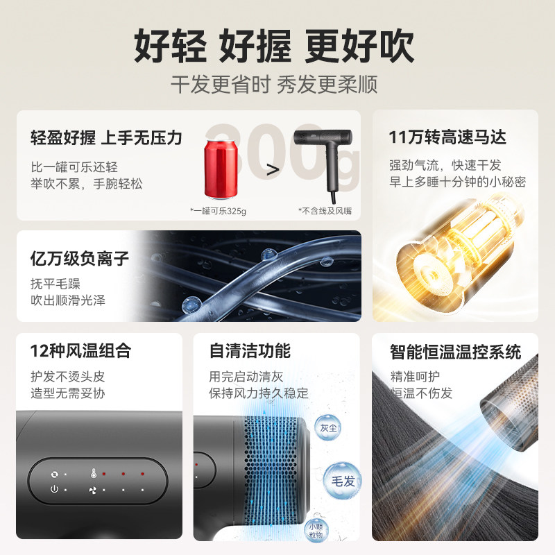 Solis/索利斯280SE家用高速吹风机负离子理发店电吹风 超轻设计