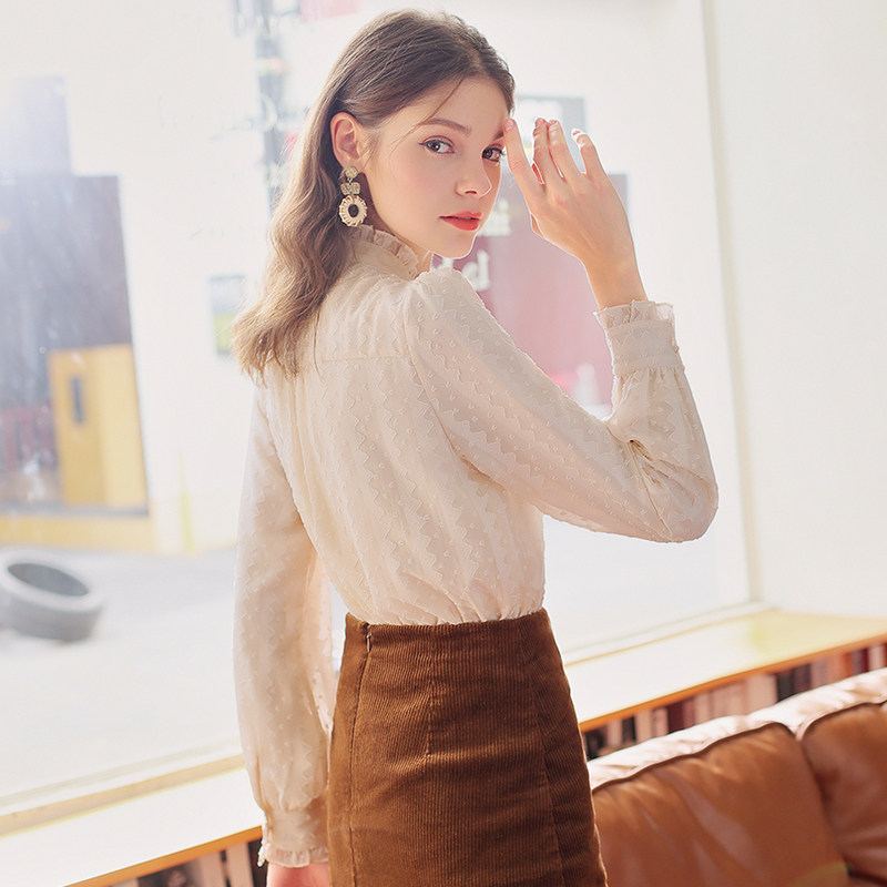 辛格茜雪纺衬衫女2021冬装打底衫 singhwest辛格茜服饰旗舰衬衫