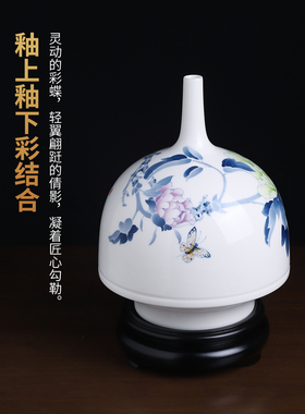 东方泥土手绘幽兰陶瓷花瓶礼品