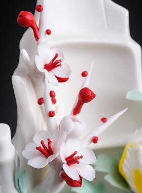 东方泥土《节节高》大师客厅摆件