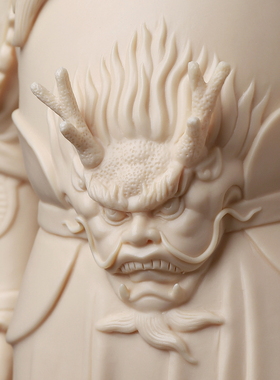 东方泥土陶瓷关公雕塑工艺品摆件