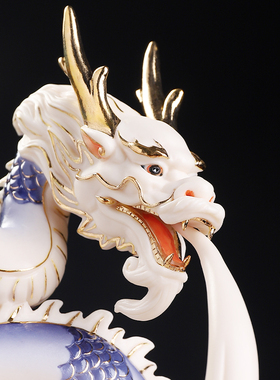 郑建忠大师《祥龙赐福》龙摆件