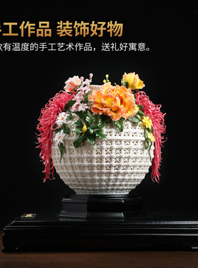 东方泥土陶瓷国色天香牡丹挂盘