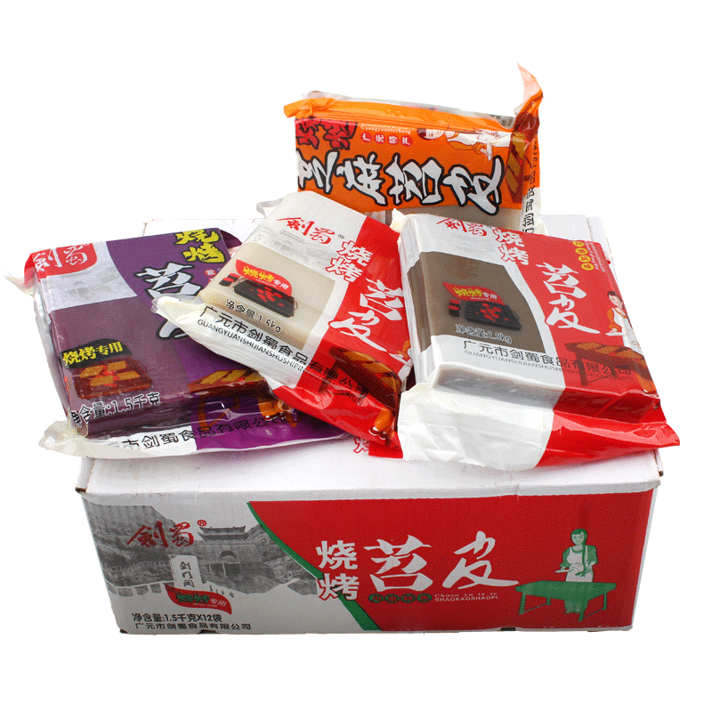 剑蜀苕皮烧烤专用重庆烤苕皮豆干商用大张大苕皮批发粉皮酱料,淘宝优惠券,粉丝福利购,淘宝优惠卷