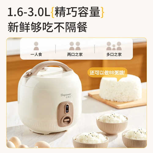 安博尔迷你电饭煲1到2人3人2026新款一人食家用煮饭锅小型电饭锅 - 图0
