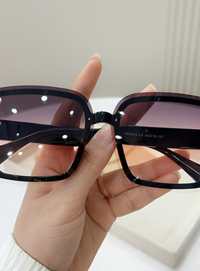 gm墨镜女2025年新款网红太阳镜男潮时尚黑色眼镜大脸显瘦防紫外线
