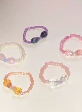 ins买2送1同款编织可爱进口戒指