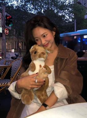 fever同款牛角包夸张戒指