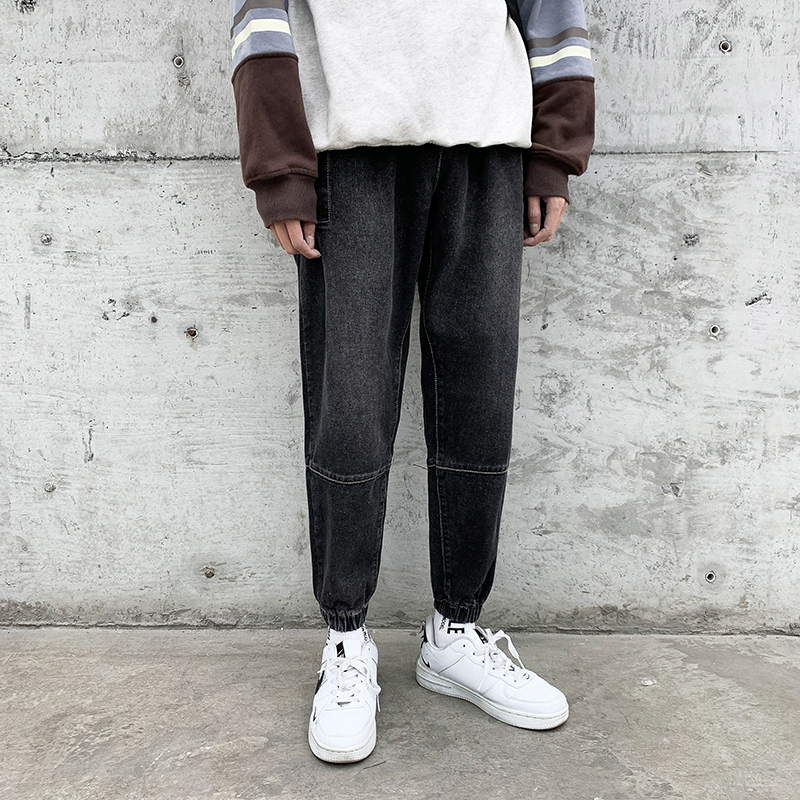 2020春秋新款男潮牌宽松港风牛仔裤 行更远牛仔裤