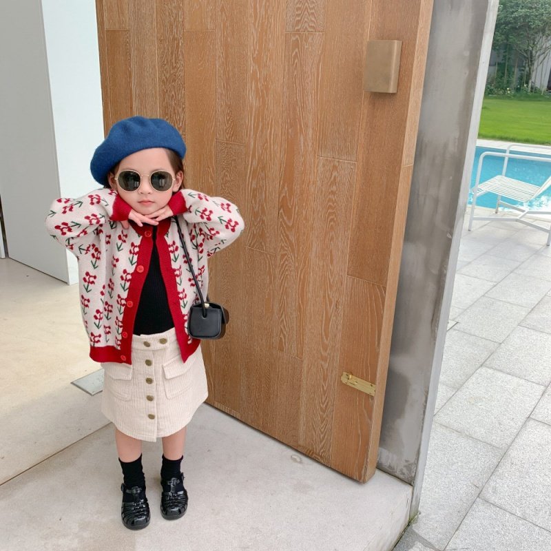 女童针织开衫2020新品中小童毛衣 华伦铭鹗服饰毛针织衫