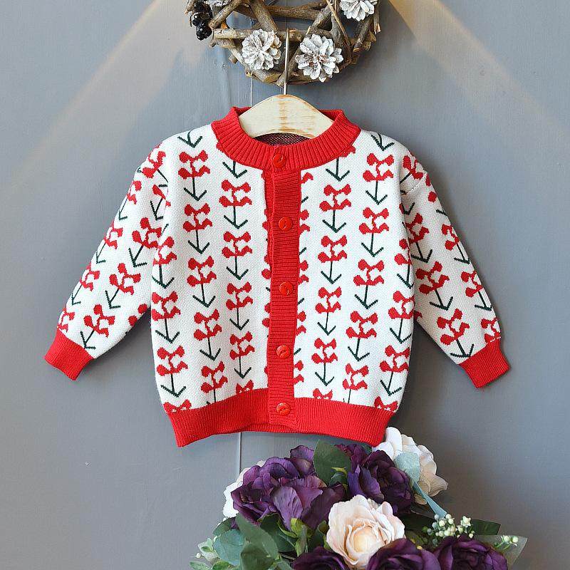 女童针织开衫2020新品中小童毛衣 华伦铭鹗服饰毛针织衫
