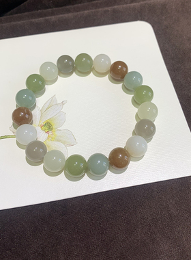 天然和田玉多宝圆珠手串