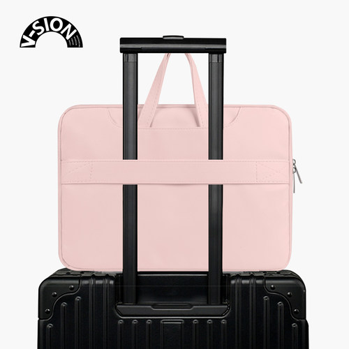 V-SION可爱猫咪笔记本电脑包手提适用苹果macbook15点6寸小新air13.3华为matebook联想女14内胆包pro保护套 - 图1