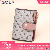 GOLF Wallet Ladies Short zero wallet 2023 new small crowddesign mini money clip old flower card bag ins wind